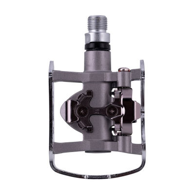 Pedale biçiklete Shimano SPD PD-M324, alumini, sistem SPD, argjendtë