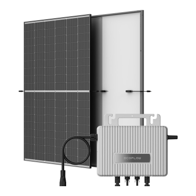 Kit fotovoltaik ballkoni EcoFlow Stream Easy 1020W, 2x510W, Plug &amp; Play, gri