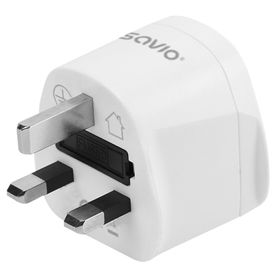 Adapter universal udhëtimi Savio AP-05, 2500W, për përdorim të brendshëm, i bardhë