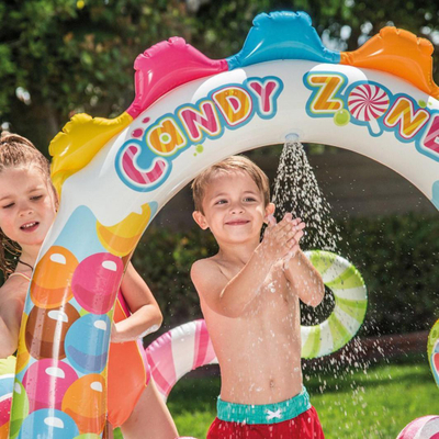 Set lojërash uji Intex Candy Playground 57149, i fryrë, 295x191cm, shumëngjyrësh