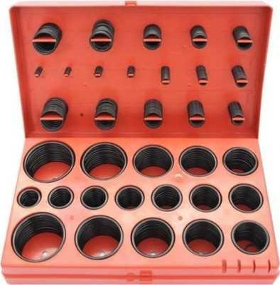 Set unazash gome O-ring Richmann C0411, 419 copë, kuti plastike e kuqe