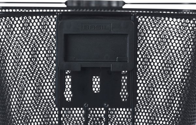 Shportë biçiklete Basil Bilbao, metal, për timon, e zezë