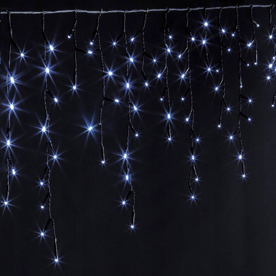 Perde dekorative LED stalaktit, 120 LED, programues, 2m, e bardhë e ftohtë
