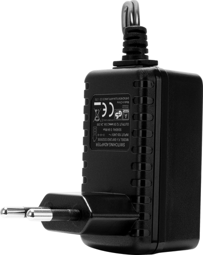 Adaptues rryme Yongnuo FJ-SW1260 1203000E, 12V 2A, prizë DC 5.5x2.5 mm, i zi