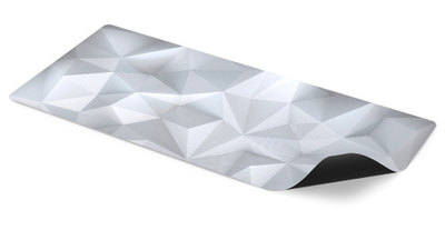Подлога за глувче за гејминг ENDORFY Crystal Onyx White XL, мазна површина, прошиени рабови, црно-бела