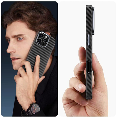 Mbrojtëse telefoni Tech-Protect Ion Carbon për Samsung Galaxy S25, MagSafe, e zezë