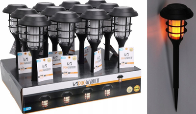 Pishtar solar Koopman Black Solar Torch, energji diellore, i zi