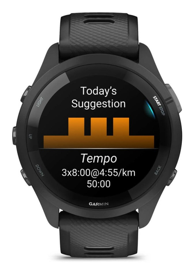 Ora sportive Garmin Forerunner 265, monitor rrahjesh zemre, GPS, e zezë