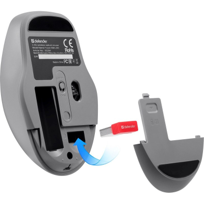Mouse wireless Defender Feam MM-296, optik, 1600 DPI, ngjyrë turke