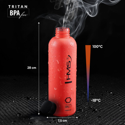 Shishe uji NILS Camp NCD61, Tritan, 1000 ml, e kuqe