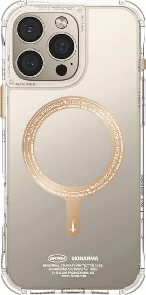 Mbrojtëse telefoni Skinarma Saido për iPhone 16 Pro, magnetike, transparente champagne