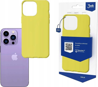 Këllëf telefoni 3MK Matt Case për Apple iPhone 14 Pro, TPU fleksibël, kompatibil me karikim wireless, ngjyrë lime
