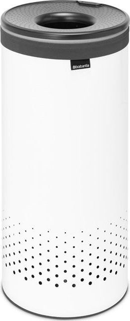Кошница за алишта Brabantia, 35L, пластичен капак Quick Drop, бела со сива