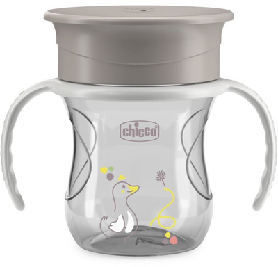 Чаша за тренирање Chicco Perfect 360, 200ml, 12m+, сива