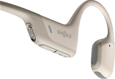 Kufje sportive Shokz OpenRun Pro, bone conduction, wireless, bezhë