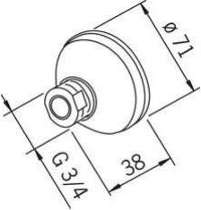 Bashkues tubash Oras 204760, 3/4x15 mm, për tuba bakri