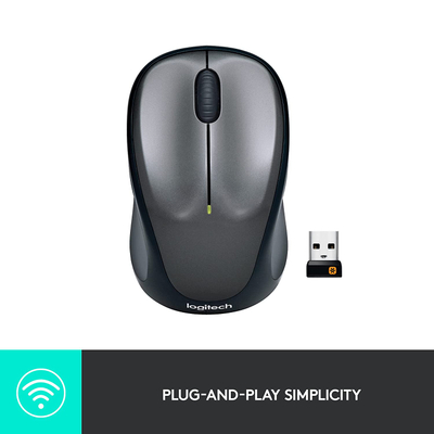 Maus Logitech M235 - Wireless, 2.4GHz, e zezë/gri