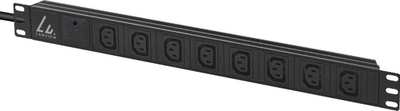 Panel rryme Lanview 19", 8 dalje C13, për rack