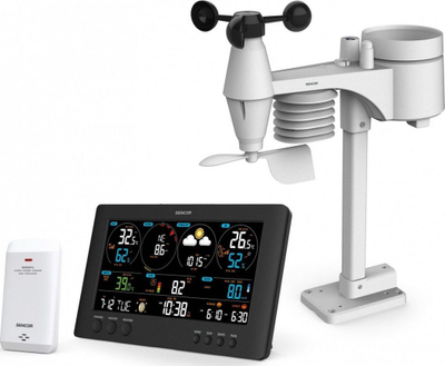 Stacion moti Sencor SWS 12500, WiFi, ekran me ngjyra 21.4 cm, i zi