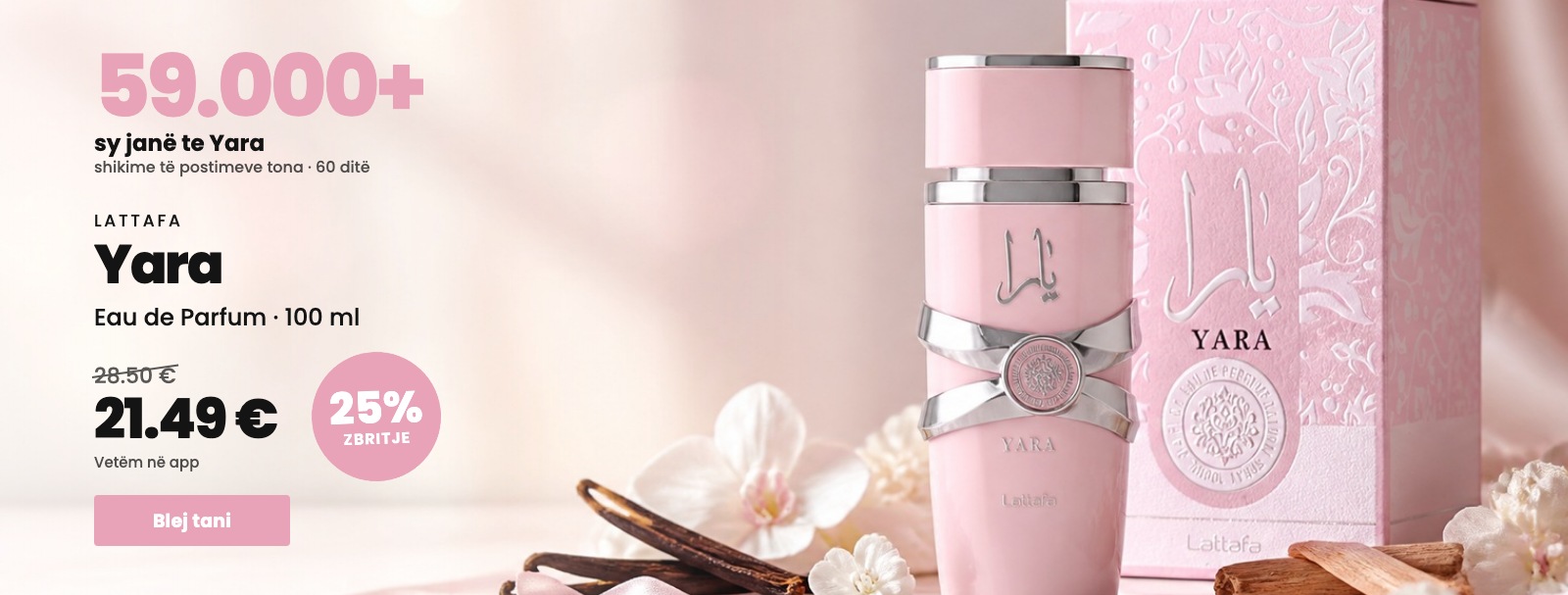 Eau de Parfum Lattafa Yara, 100 ml