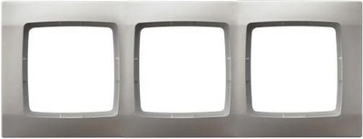 Kornizë elektrike Ospel Karo R-3S/43, 3 vende, IP20, silver pearl