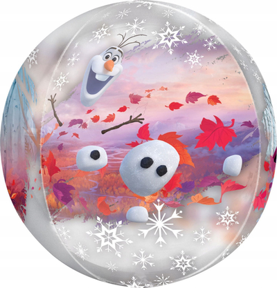Balon dekorativ Disney Frozen 2 Orbz, sferik, shumëngjyrësh