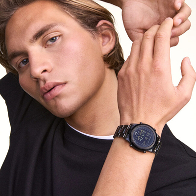 Orë digjitale retro Daniel Wellington, gri