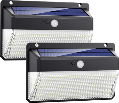 Dritë muri diellore Viking M108, LED 1000 lm, me sensor lëvizje, e zezë