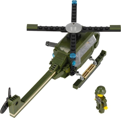 Set konstruktiv Alleblox AB3033 Military Blocks, 3 në 1, 170 copa, me ngjyra