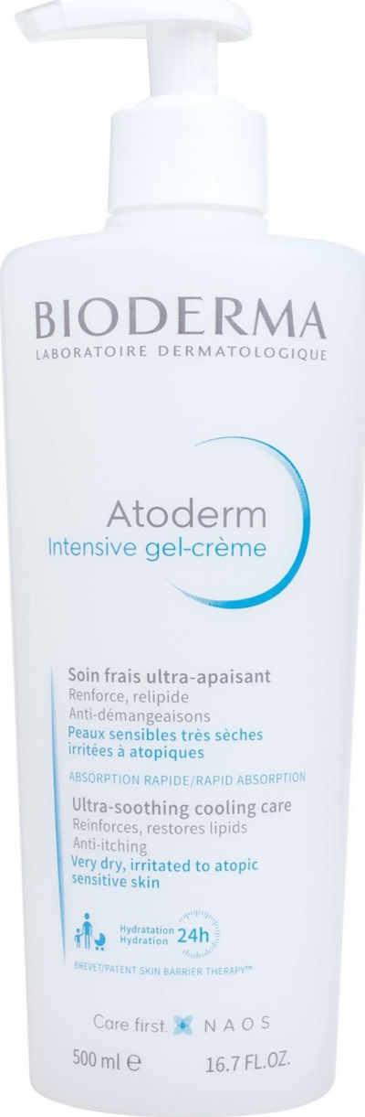 Krem trupi Bioderma Atoderm Intensive Gel-Cream, 500ml, për lëkurë shumë të thatë, i bardhë