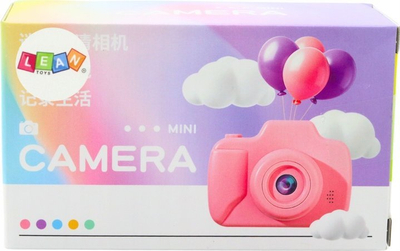 Kamerë për kalamaj LeanToys Mini, me lojëra, kartë 64GB, rozë