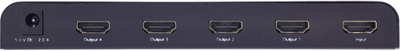 HDMI Сплитер InLine, 4 порти, 4K 60Hz, црн