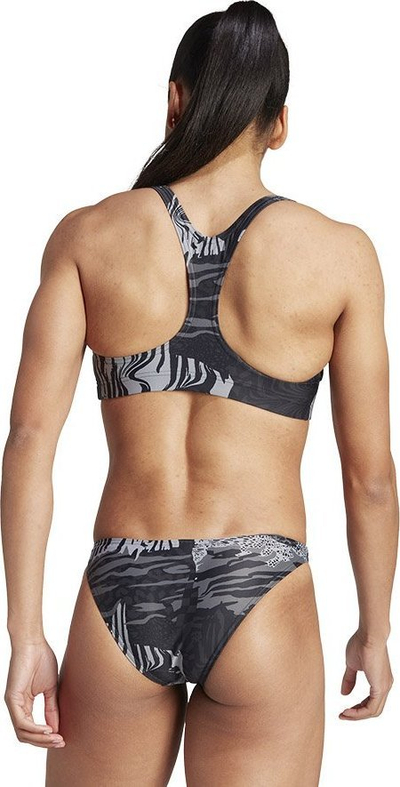 Bikini Adidas GRX për goca, stil sportiv, thahet shpejt, gri