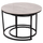 Set tavolina ndihmëse HomeMarkt Talos, rrethore, metal, 70cm, gri