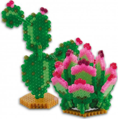 Set kreativ me rruaza SES Creative Beedz Art Cactus, 1600 copë, shumëngjyrësh