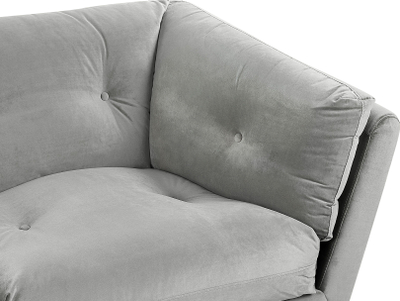 Kauç Beliani Lenvik, 3 veta, material velvet, gri