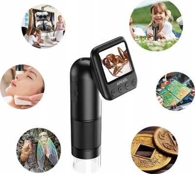 Mikroskop digjital Apexel MS003, zmadhim 20–200x, ekran 2.0\", HD 1080p