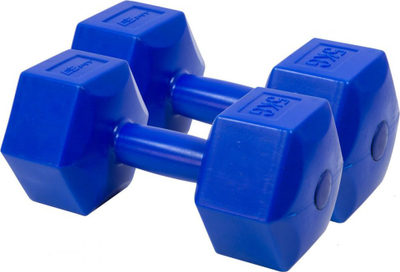 Set hantellash Eb Fit Bitumic, 2 x 5kg, material kompozit, të zeza