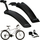 Set mbrojtëse balte biçiklete Dunlop MTB, 24"-26", plastikë, i zi