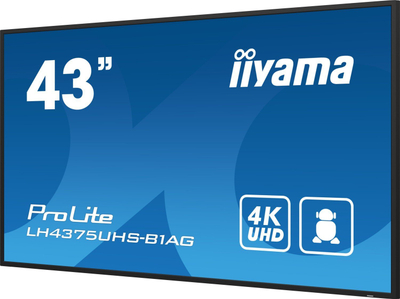 Monitor profesional iiyama ProLite LH4375UHS-B1AG, 43", 4K UHD, i zi