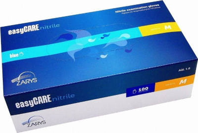 Doreza nitrili Zarys easyCARE, pa pudër, madhësia M, blu, 100 copë