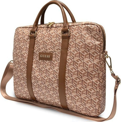Çantë notebook Guess GCube Stripes, 16\", bezhë