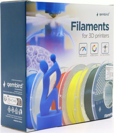 Filament 3D Gembird High Speed PLA, 1.75mm, 1kg, blu