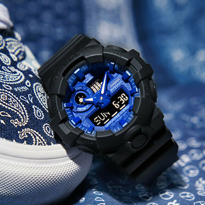 Orë për meshkuj Casio G-Shock Original Blue Paisley, kaltër e errët