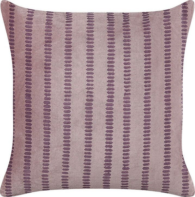 Set jastëkësh për zbukurim AGAPANTHUS Velvet, 45 x 45 cm, me vija, rozë
