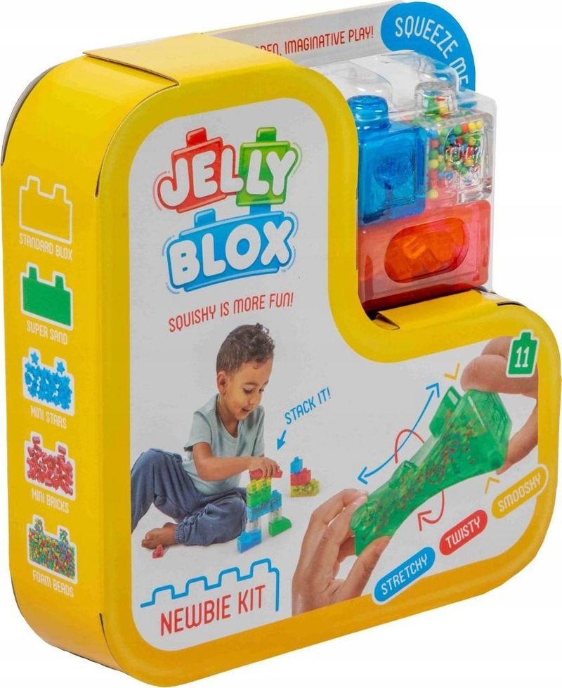 Set ndërtimi Jelly Blox Newbie Kit, 11 pjesë, lodër ndijimore, shumëngjyrësh