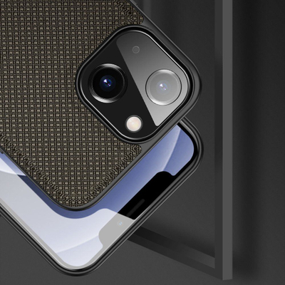 Futrollë DUX DUCIS FINO Series për iPhone 13 Mini, najlon me teksturë, mban karikim wireless, jeshile e errët