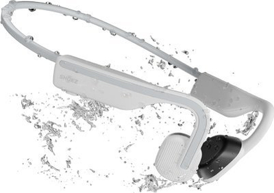 Kufje sportive Shokz OpenMove, bone conduction, IP55, të bardha
