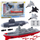 Set lodrash ushtarake Military Set Ship Submarine Fighter Missiles, aeroplanmbajtëse nënujëse avionë luftarakë, plastikë, shumëngjyrësh