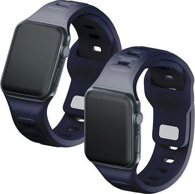 Rrip ore 3mk Silicone për Apple Watch, 38 40 41mm, gri